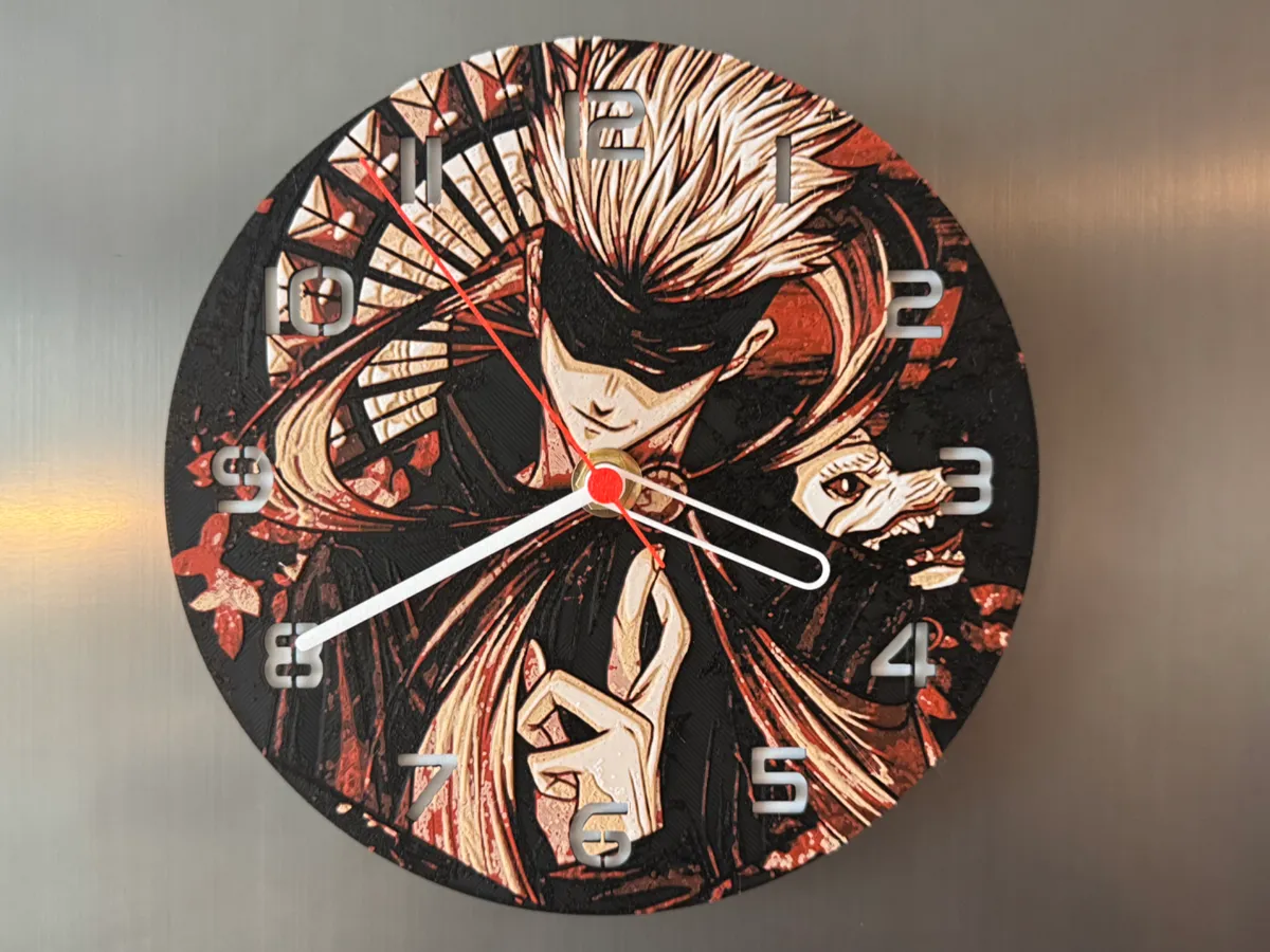 Wall / Desk Clock Satoru Gojo Jujutsu Kaisen - Free 3D Print Model ...