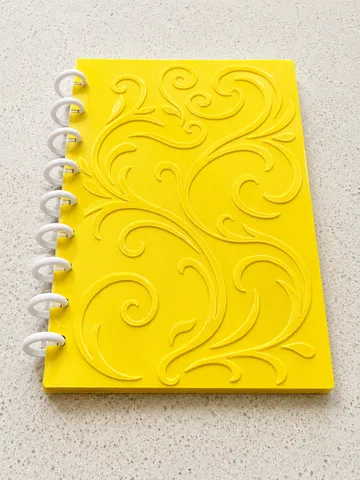 Letrero o emblema decorativo: Swirl Textured Notebook | A5 Disc Bound Journal — vista de referencia 4