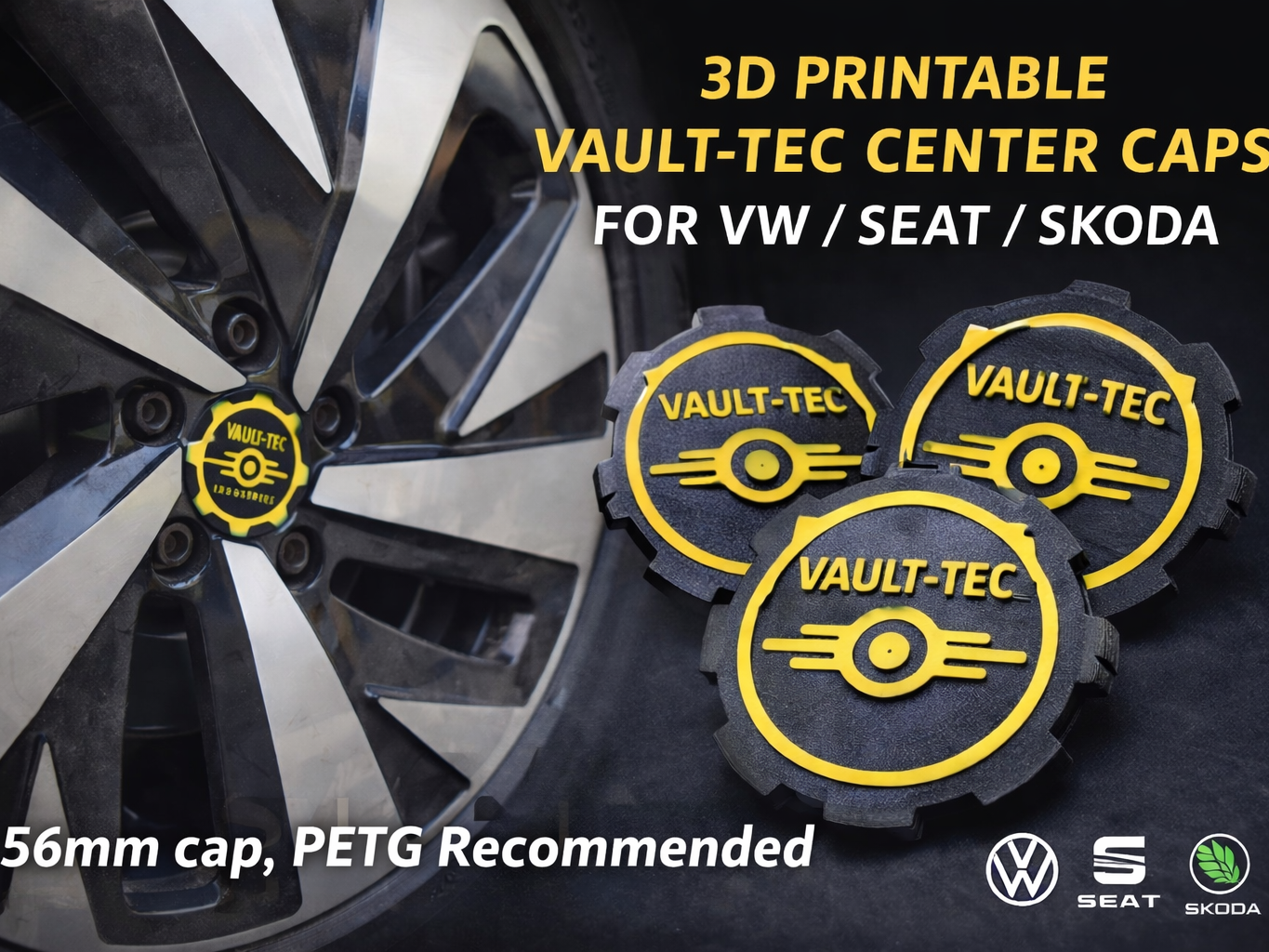 Vault Tec Centercaps 56mm