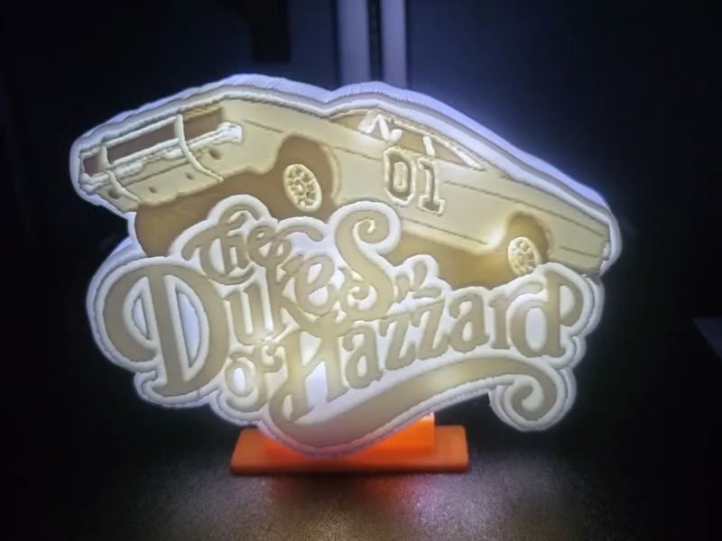 Dukes of Hazzard Lithophane light