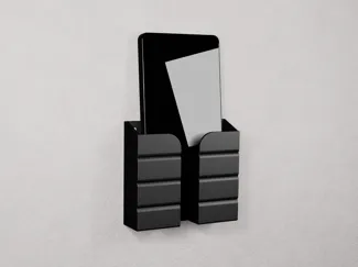 Wall-Mounted Phone & Remote Holder – Easy Storage