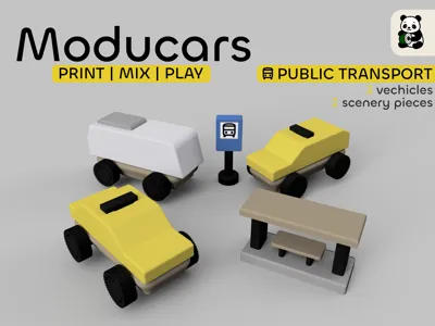 Public Transport Pack | ModuCars - modular toys