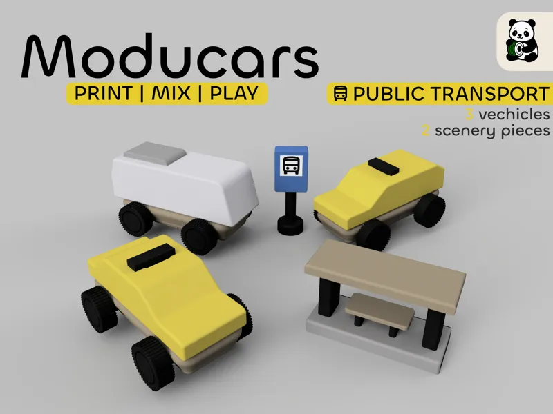 Public Transport Pack | ModuCars - modular toys