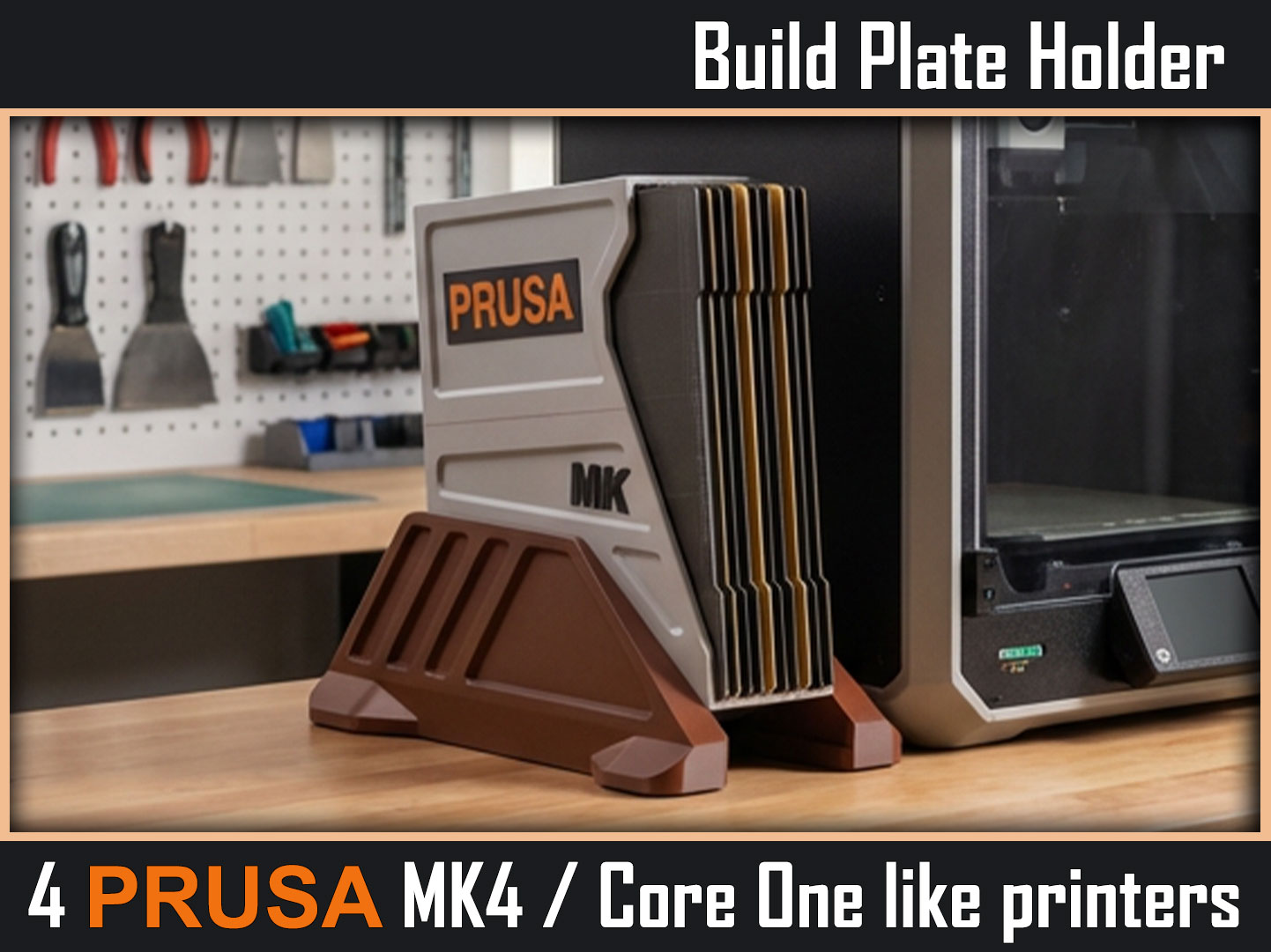 PRUSA MK4 and Core One Like Build Plate Holder