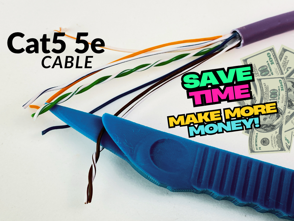 RJ45 Cat5 Cable Untwist Tool for Faster Crimping