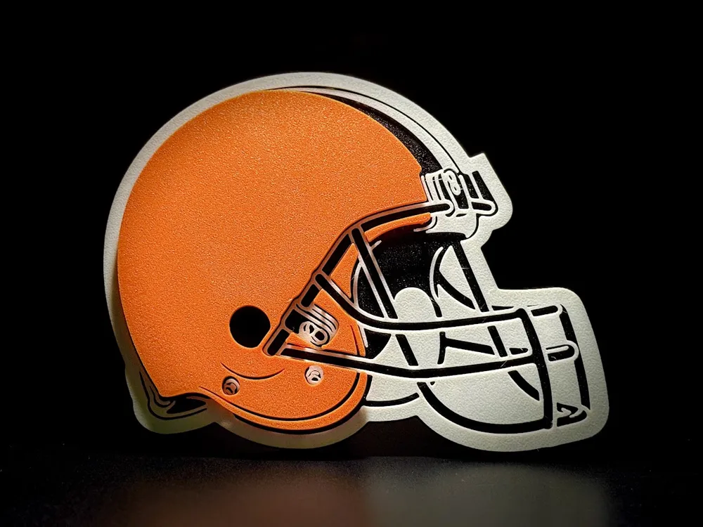 NFL Cleveland Browns Floating Logo Sign v3 - Free 3D Print Model ...