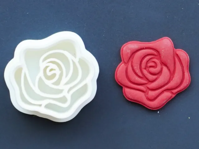 Rose Polymer Clay Cutter Earrings Necklace Brooch