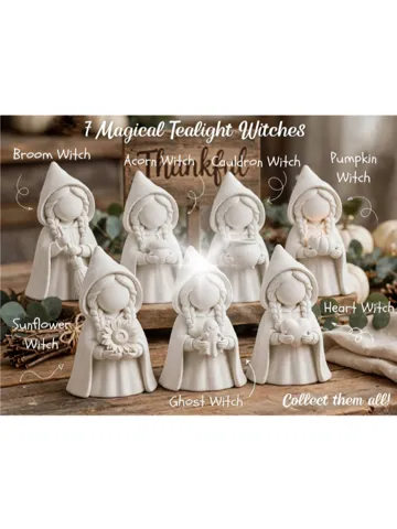 Accesorio de iluminación decorativa: Tealight Witch With Heart Figure — vista de referencia 2