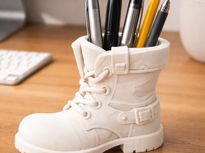 Boot Pen Holder – Single Color Desk Organizer