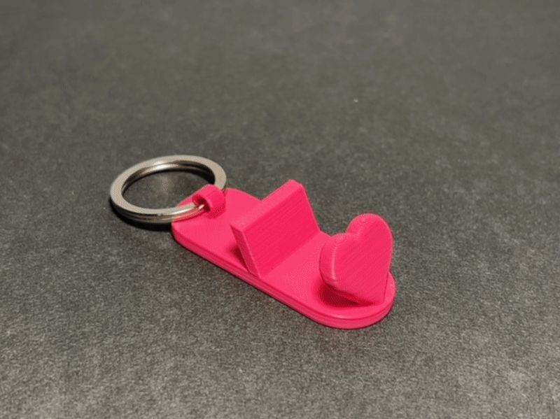 Heart Keychain Phone Stand