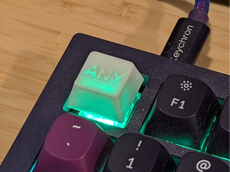 Any Key: Translucent Keycap for MX-Style Keyboards
