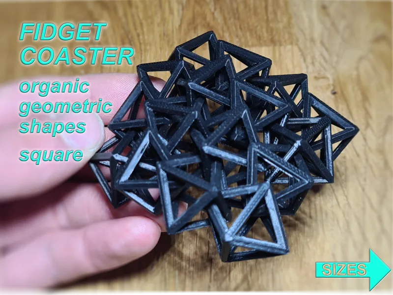 geometrischer Fidget-Untersetzer | quadratisch