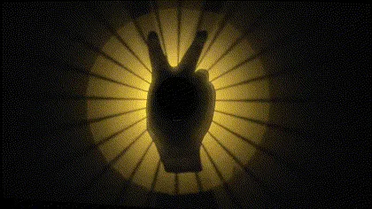 Peace - V - silhouette led candle lamp