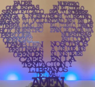 Padre Nuestro en Español / Our Father Heart shape