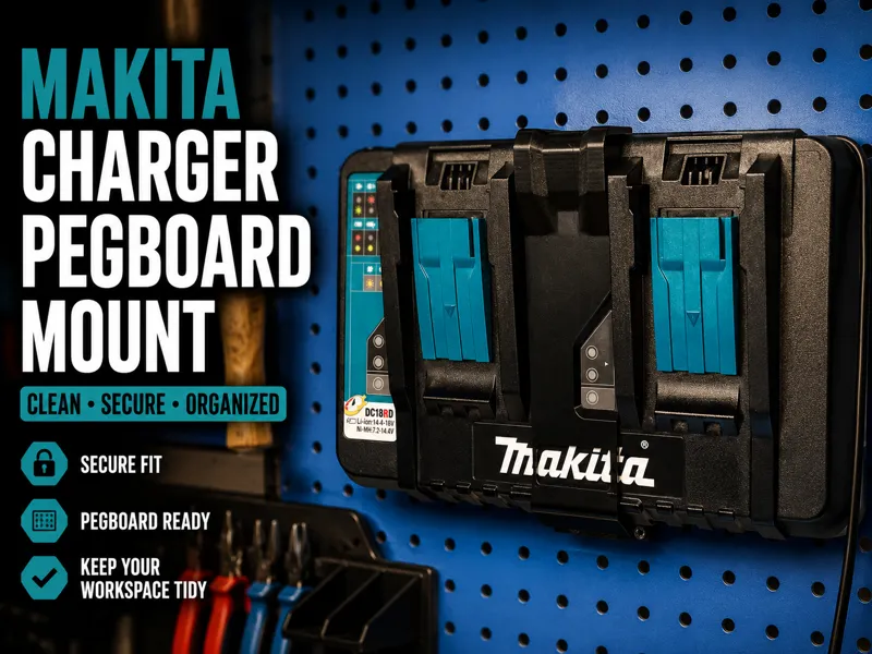 Makita DC18RD Charger Wall Mount also for pegboard