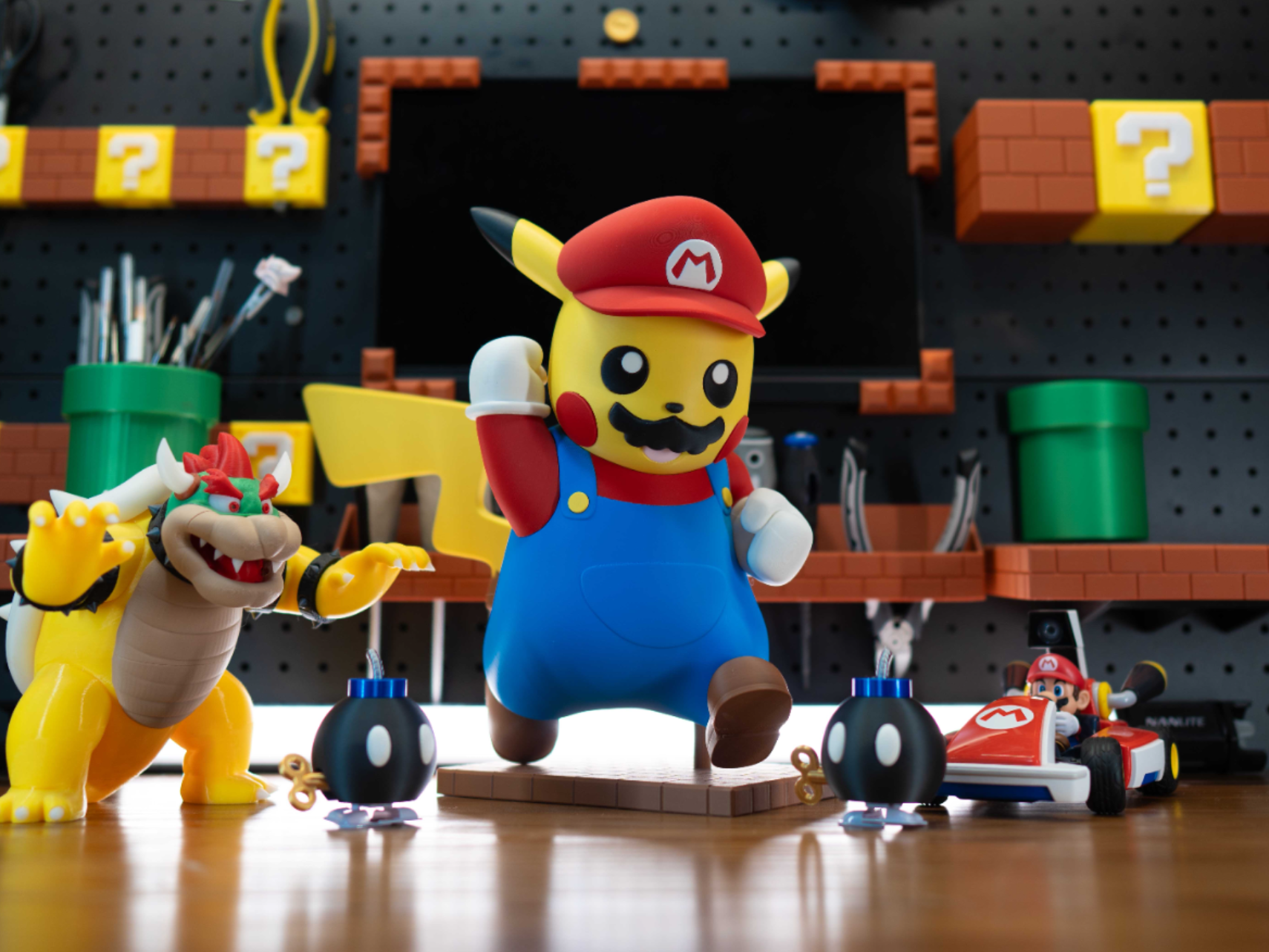 Miniatura 1 do modelo 3D 025Pikachu皮卡丘马里奥