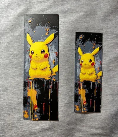 Pikachu Hueforge Bookmark - 2 sizes