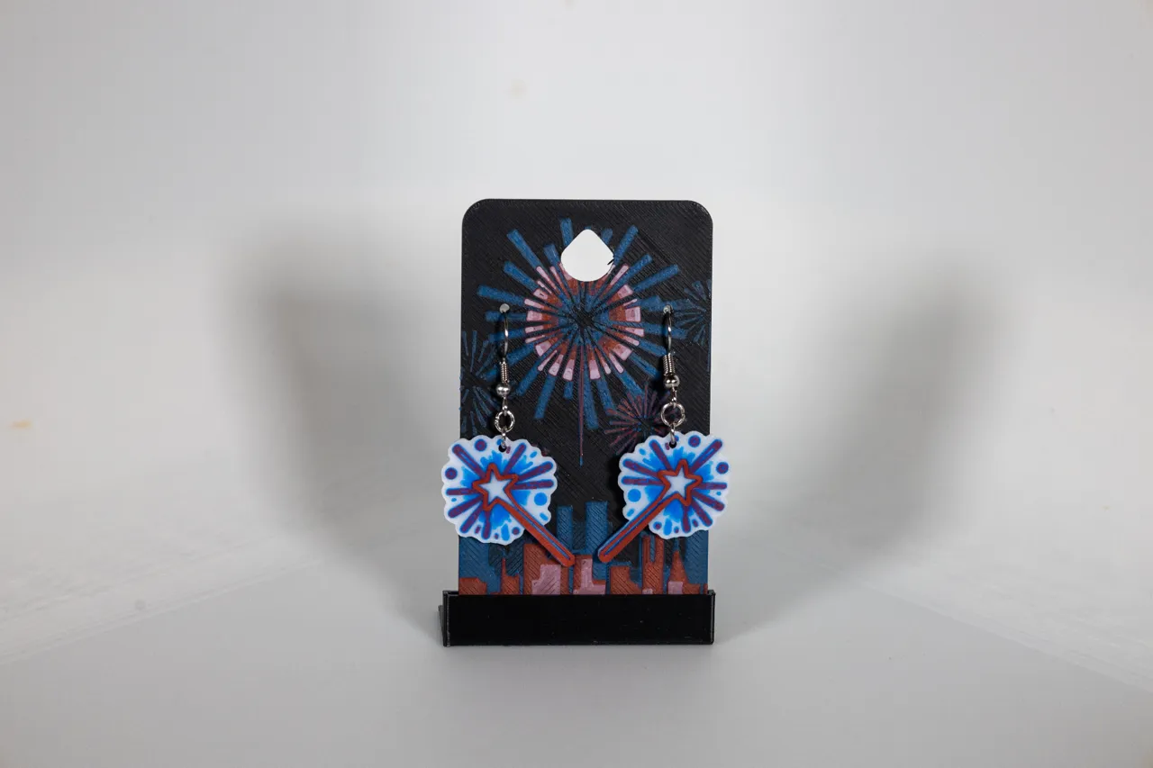 Sparkler - Independence Day Earrings view 3