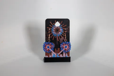 Sparkler - Independence Day Earrings view 4