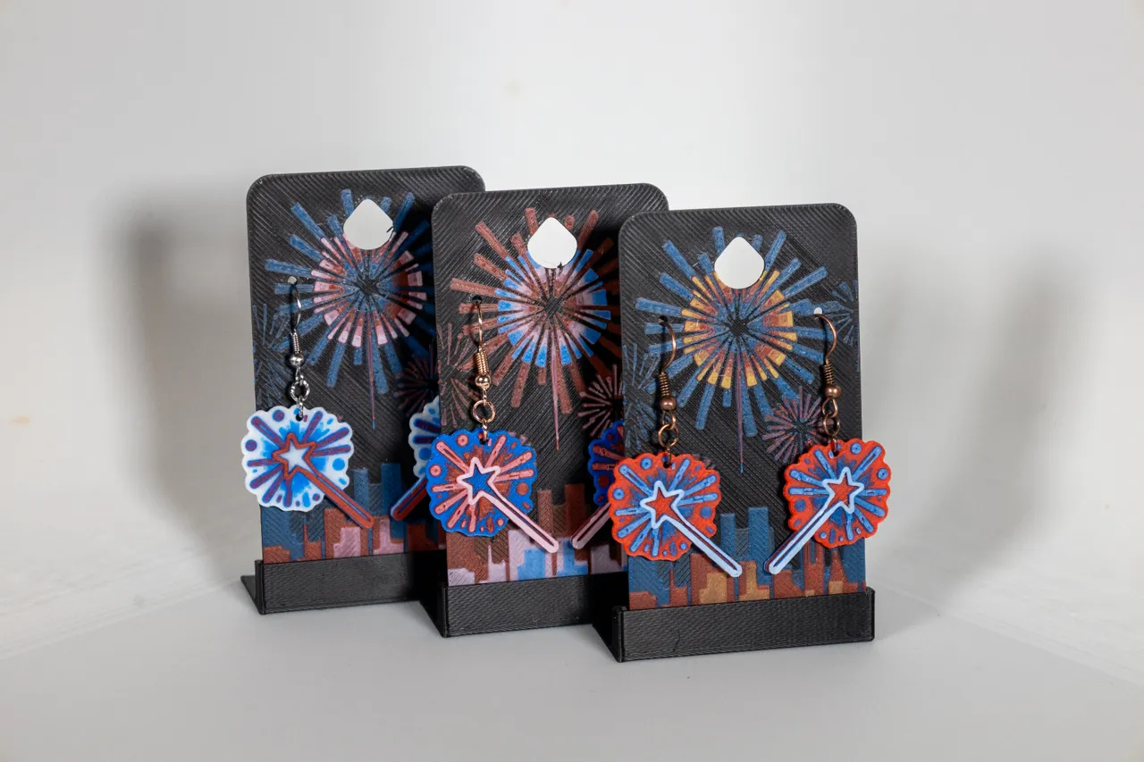 Sparkler - Independence Day Earrings view 2