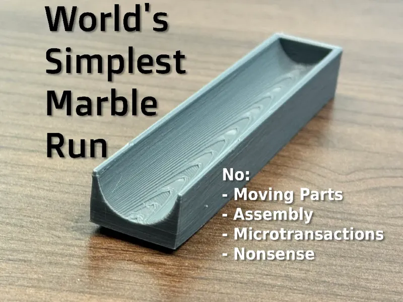 World's Simplest Marble Run