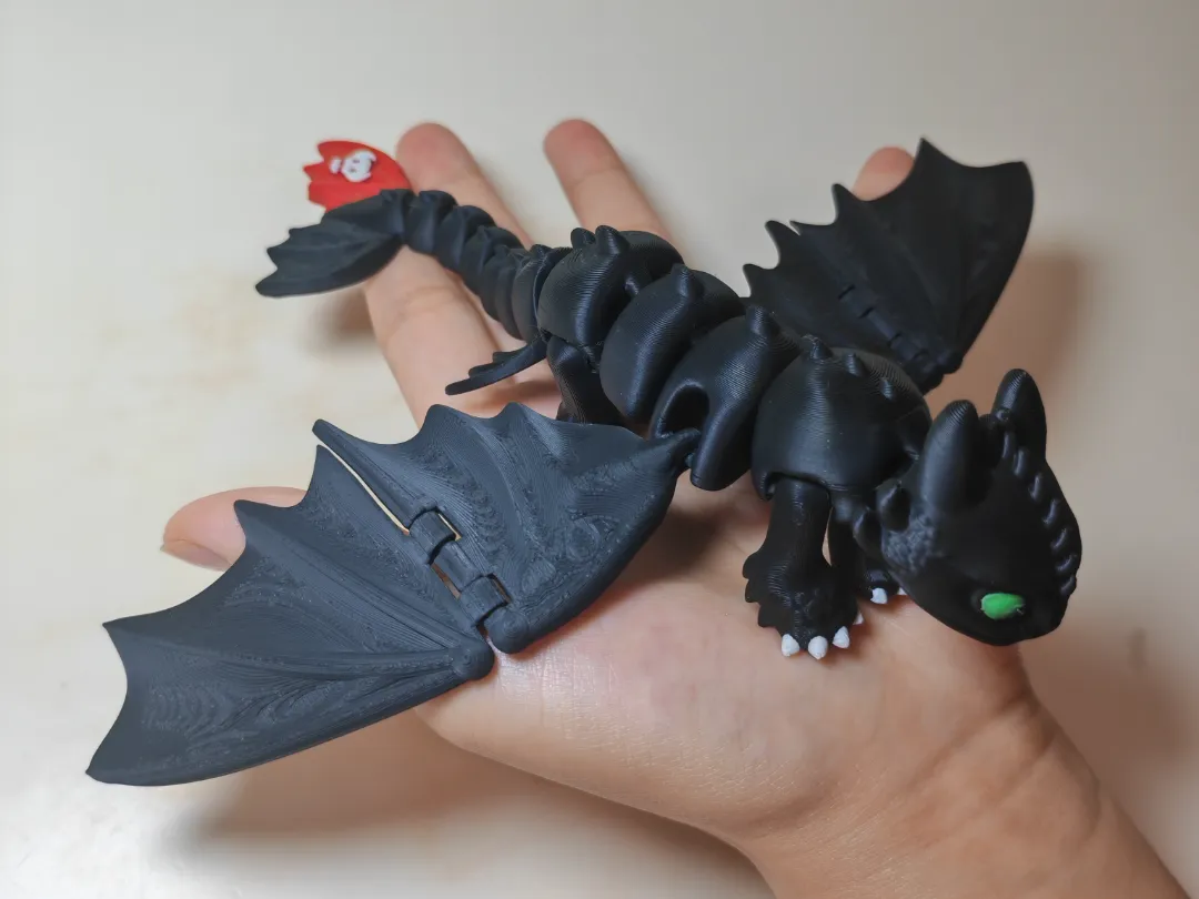 How to Train Your Dragon, Toothless Night Fury Articulated Dragon by ๖M๖ MakerWorld: Download Free 3D Models