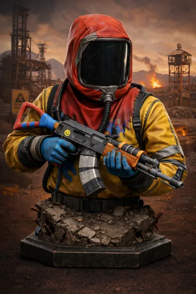 Rust Hazmat Statue Bust Large Scale Print - Free 3D Print Model ...