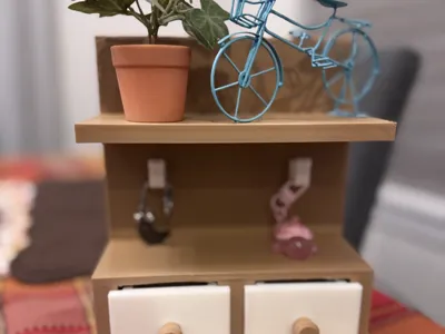 Minimalist Shelf With Key Hooks