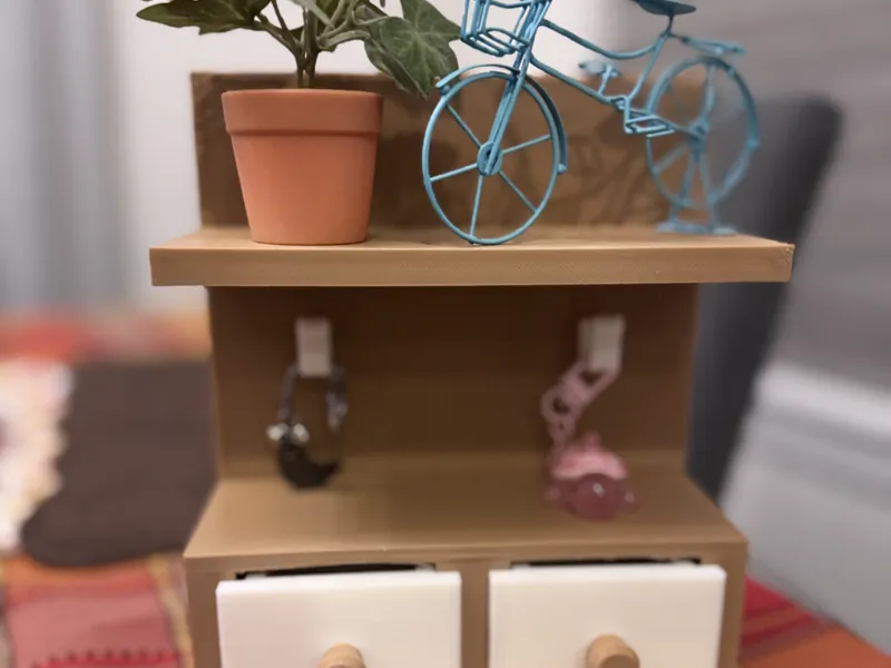 Minimalist Shelf With Key Hooks
