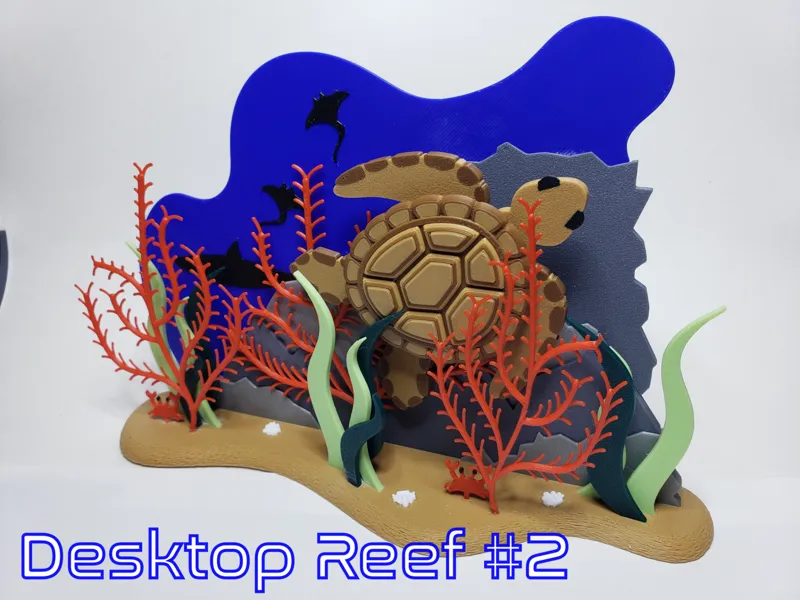 Desktop Reef #2 (Sea Turtle)