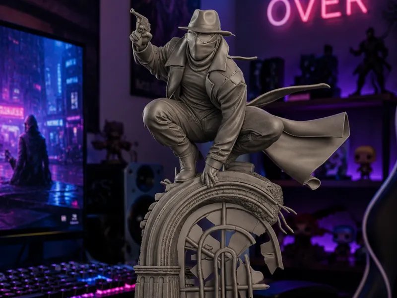 Spider-Man Noir on the Wheel