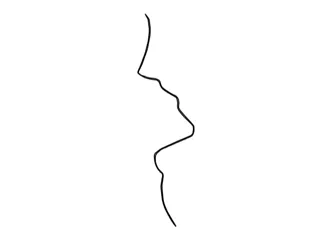 Kissing couple wall art