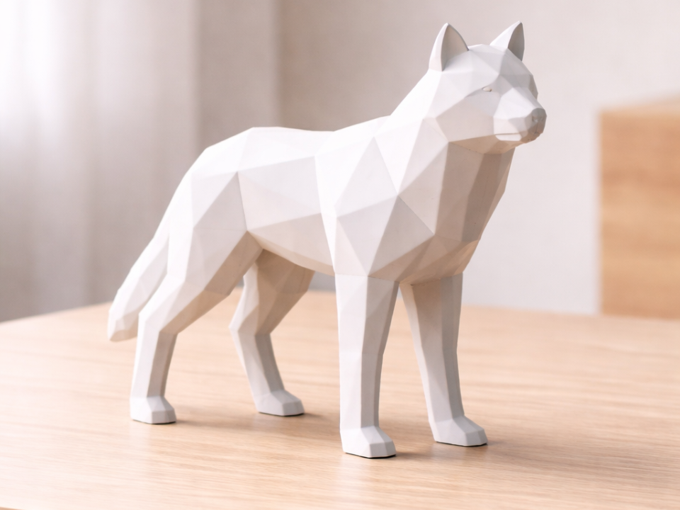 Low Poly Wolf – Modern Geometric Animal