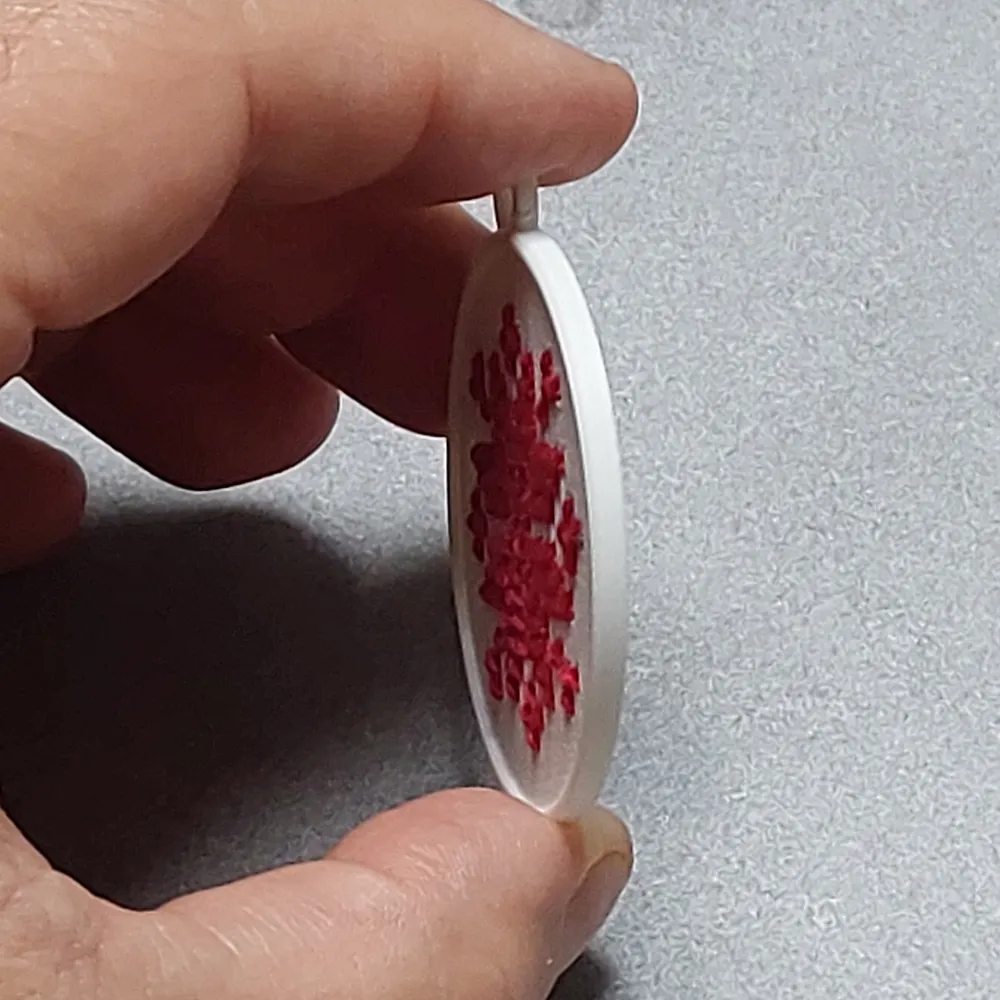 Snowflake 03 - Cross Stitch Ornament + PDF - Free 3D Print Model ...
