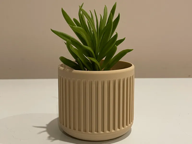 Modern Minimalist Ribbed Planter