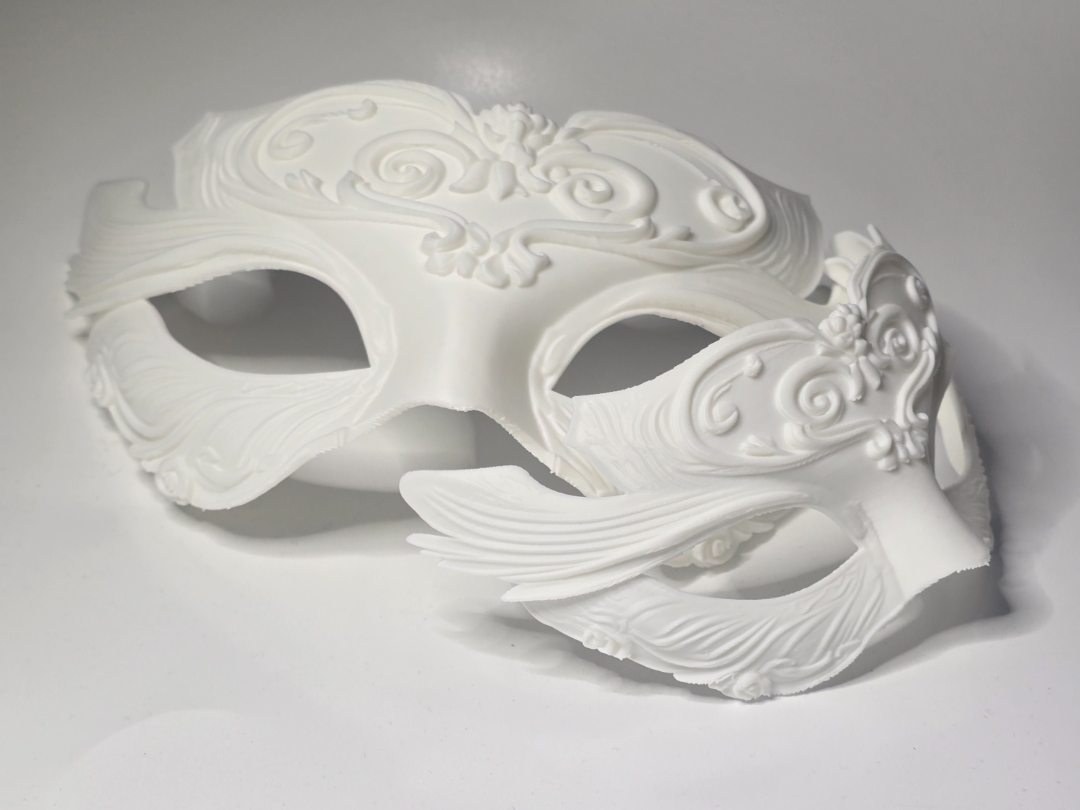 Maschera veneziana bianca x 3 (XL,L,M)