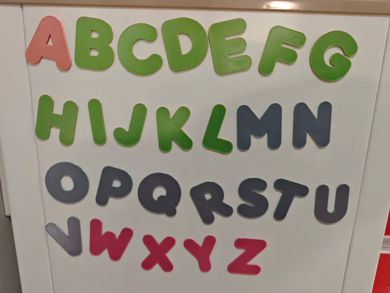 磁吸圆润字体的字母数字