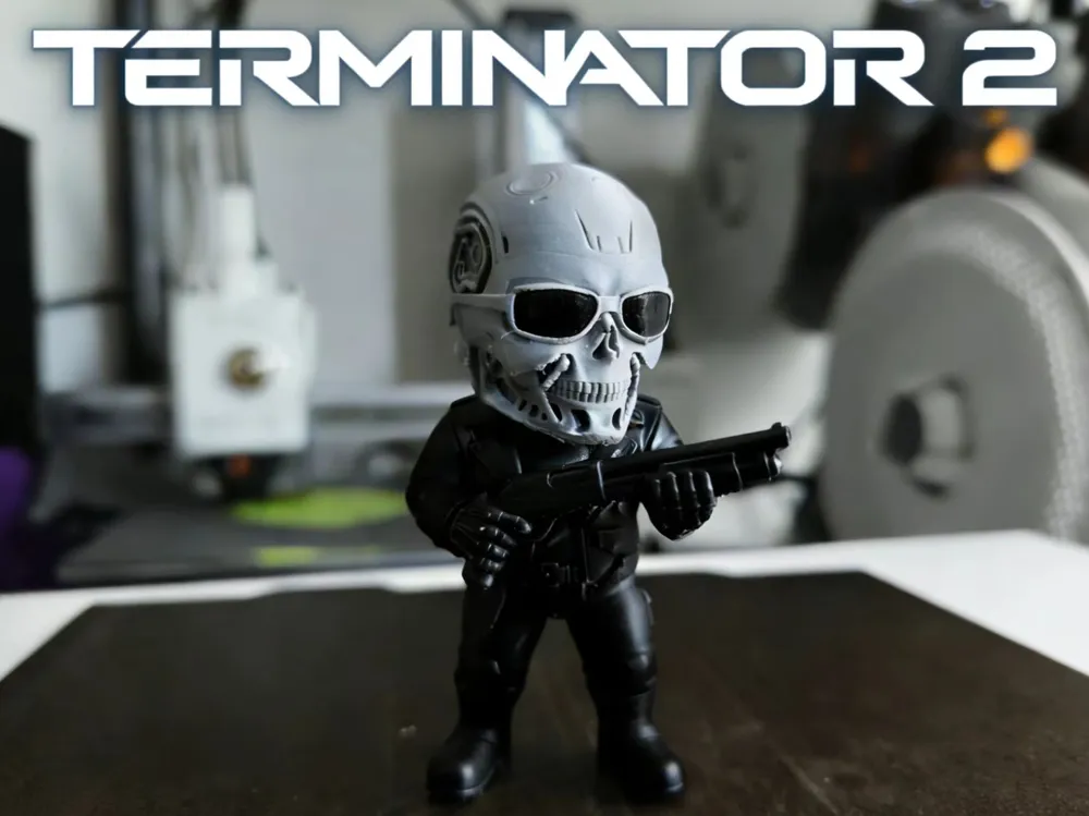 Chibi Terminator 2 - T-800 Endoskeleton Version - Free 3D Print Model ...
