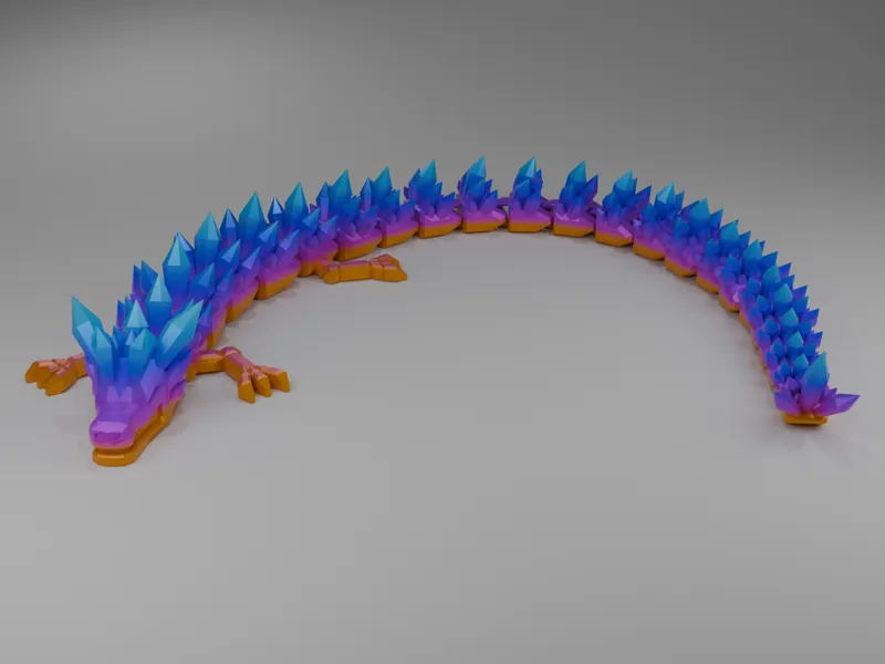 Articulated Crystal Dragon Multicolor