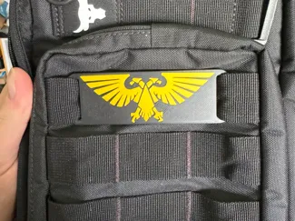 grimdark two headed golden Eagle Molle Patch