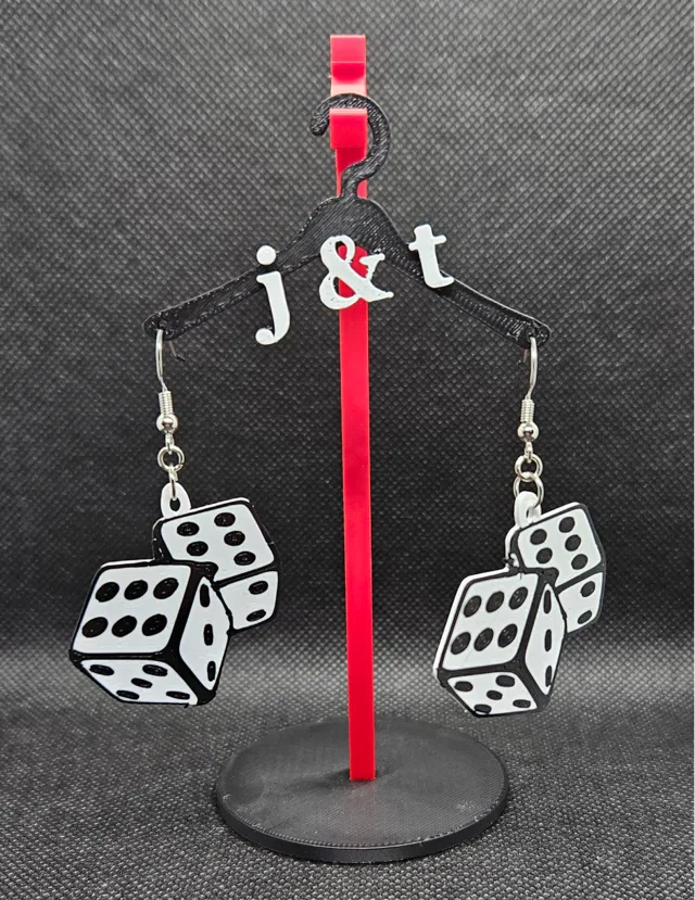 Dice earrings