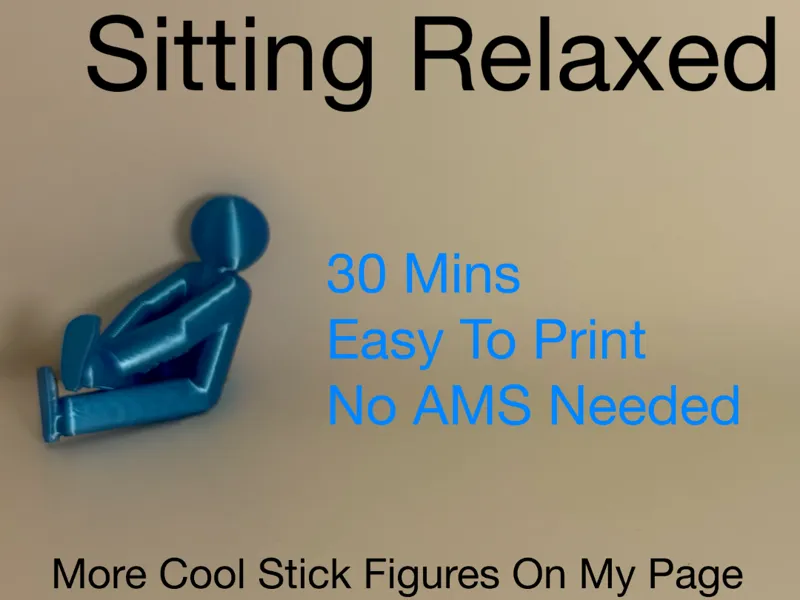 Stick Figure - Every Day Life - Sitting Relaxed