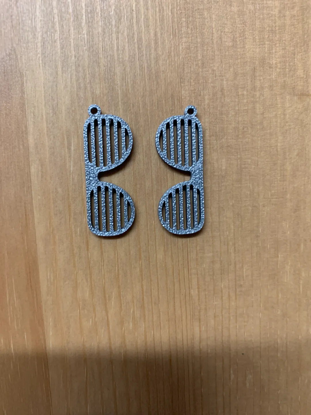 Line glasses earrings view 2