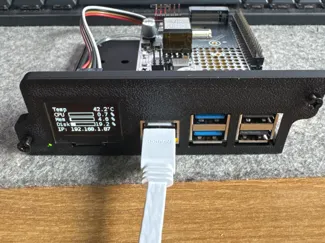 Pi5 + POE + i2c screen module for 10" Modular Rack