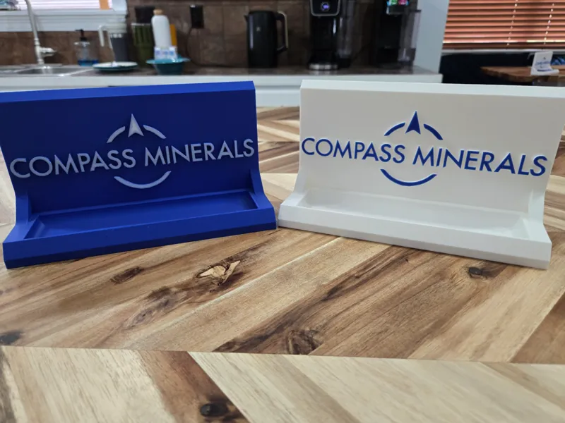 Compass Minerals Pen holder/sign