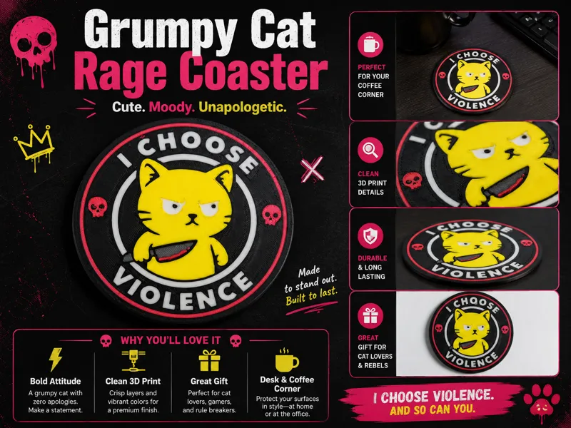 Grumpy Cat Rage Coaster