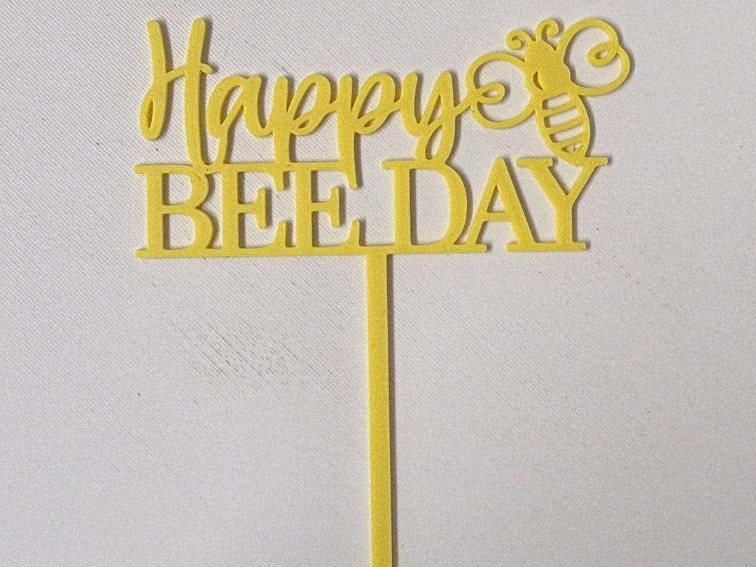 Happy Bee Day Cake Topper