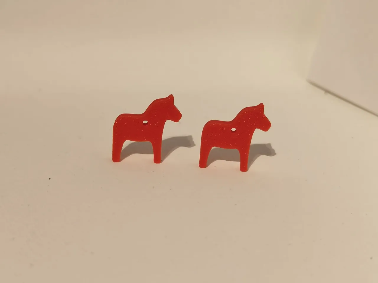 Small Dala horse earring/keychain view 2