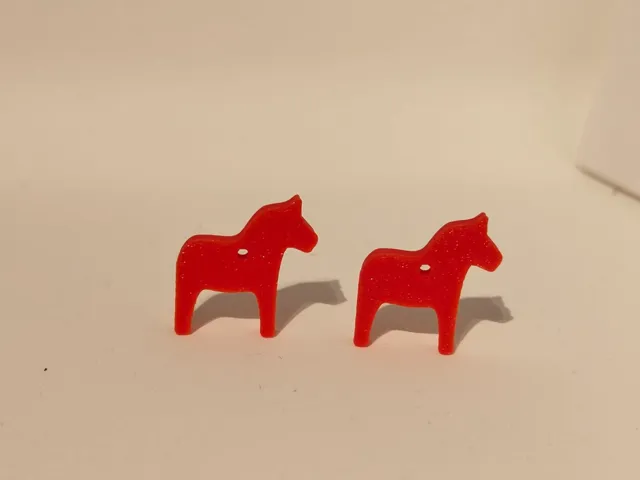 Small Dala horse earring/keychain
