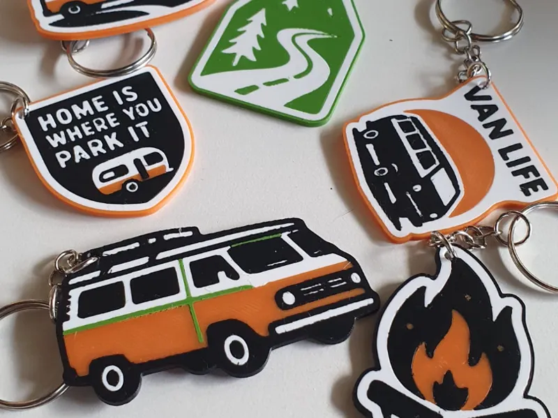 Camper Van Keychain Set